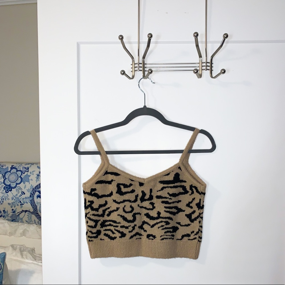 NWOT | Storets Anna Leopard Knit Bustier | SZ Sm - Picture 3 of 4